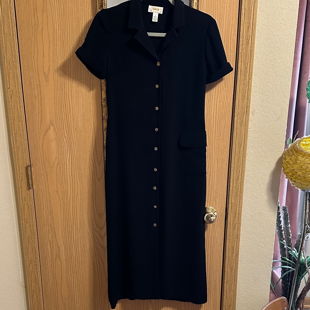 Shirt Black Button-Down Dress